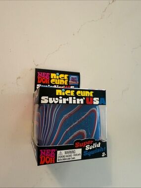 Nee Doh Nice Cube Swirlin' USA - Blue & Red Kids Squishy Toy